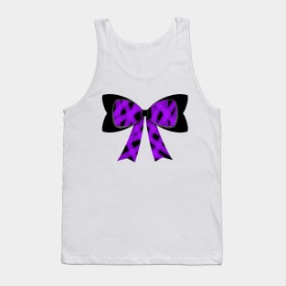 Purple streak bow Tank Top